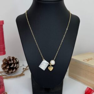 Collar Escapulario Virgen y Corazón