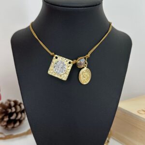 Collar Doble Medalla de Fe